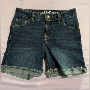 Dark Blue Denim Shorts